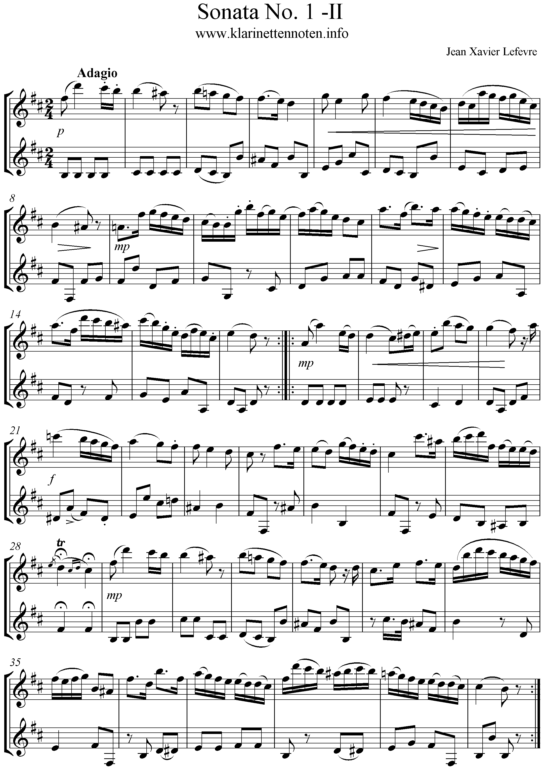 Öefevre Sonata 1- Adagio, Duo